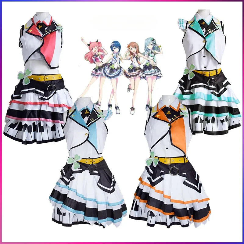 

4 Color MORE JUMP Kiritani Haruka Hanasato Minori Momoi Airi Hinomori Shizuku Cosplay Anime Project Sekai Colorful Stage Costume