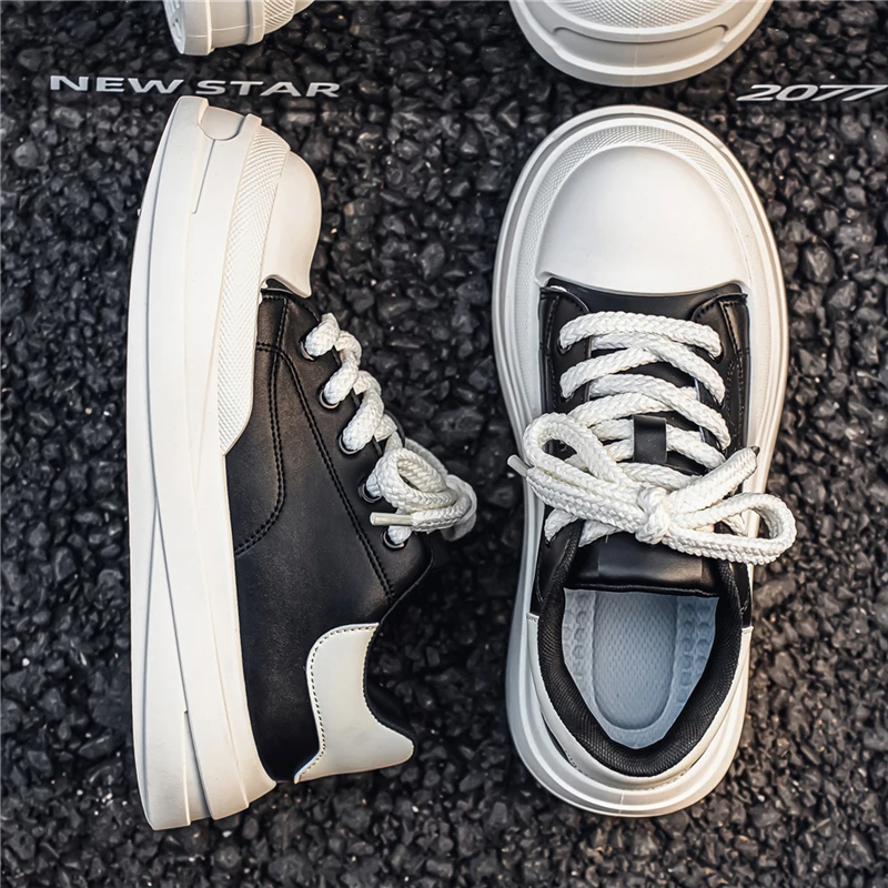 

Мужские кеды с круглым носком, разноцветные, с цветовыми блоками, на шнуровке, классические, модные, универсальные, на толстой подошве, спортивные