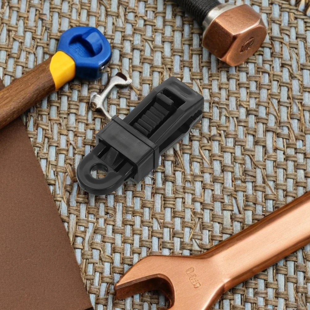 

50 Pcs Tents Clip Awning Fasteners Canopy Clamps Windbreak Clips Heavy Duty Black Camping Cord