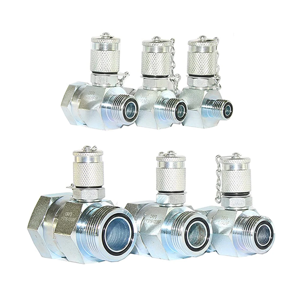 

7Pcs Steel Hydraulic Swivel Run Tees Kit 60MPa Test Coupling Point For Excavator