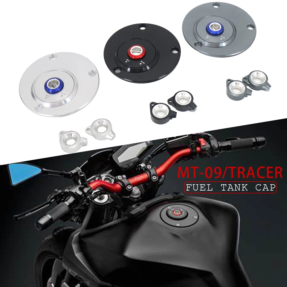 

MT-09 Tracer 2015 - 2017 Motorcycle Oil Fuel Tank Cap Gas Cover Aluminum Vented For YAMAHA MT09 MT 09 2013 2014 2015 2016