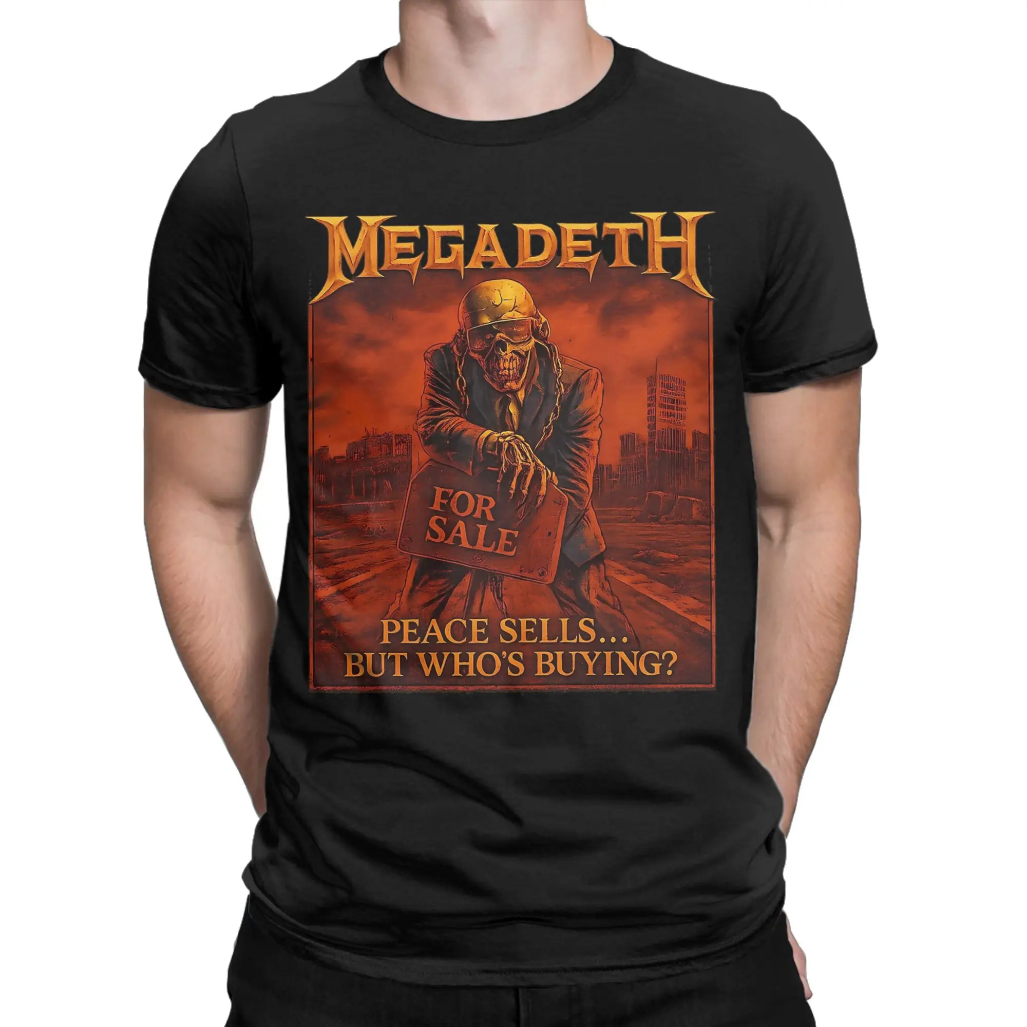 Megadeth Peace Sells But Who’s Buying Album Art T-Shirts Men  Casual Cotton Tees O Neck Short Sleeve T Shirt Gift Clothes