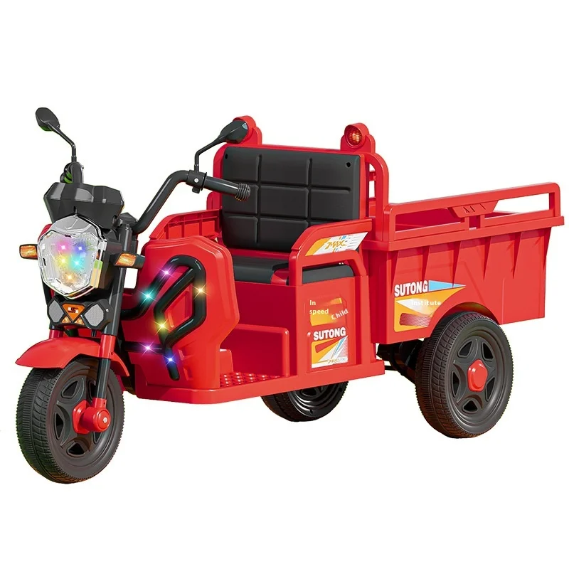 

Remote Control Electric Tricycle Motorcycle Toy for Kids Plastic Bucket Tractor for Male or Female Baby Aged 2 to 4 Years