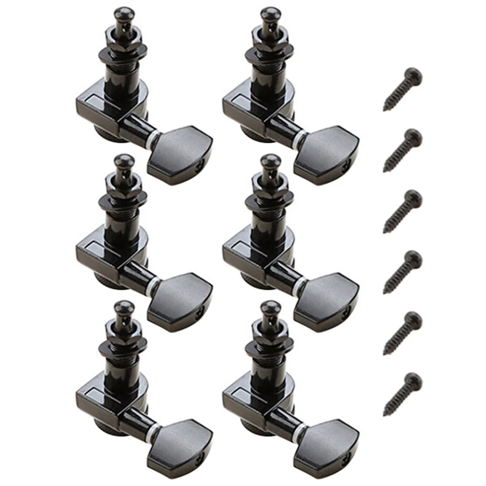 

Black String Tuning Pegs for Acoustic Electric Guitar Machine Heads Key Locking Tool 3R3L Pegs Zinc Alloy Craftsmanship