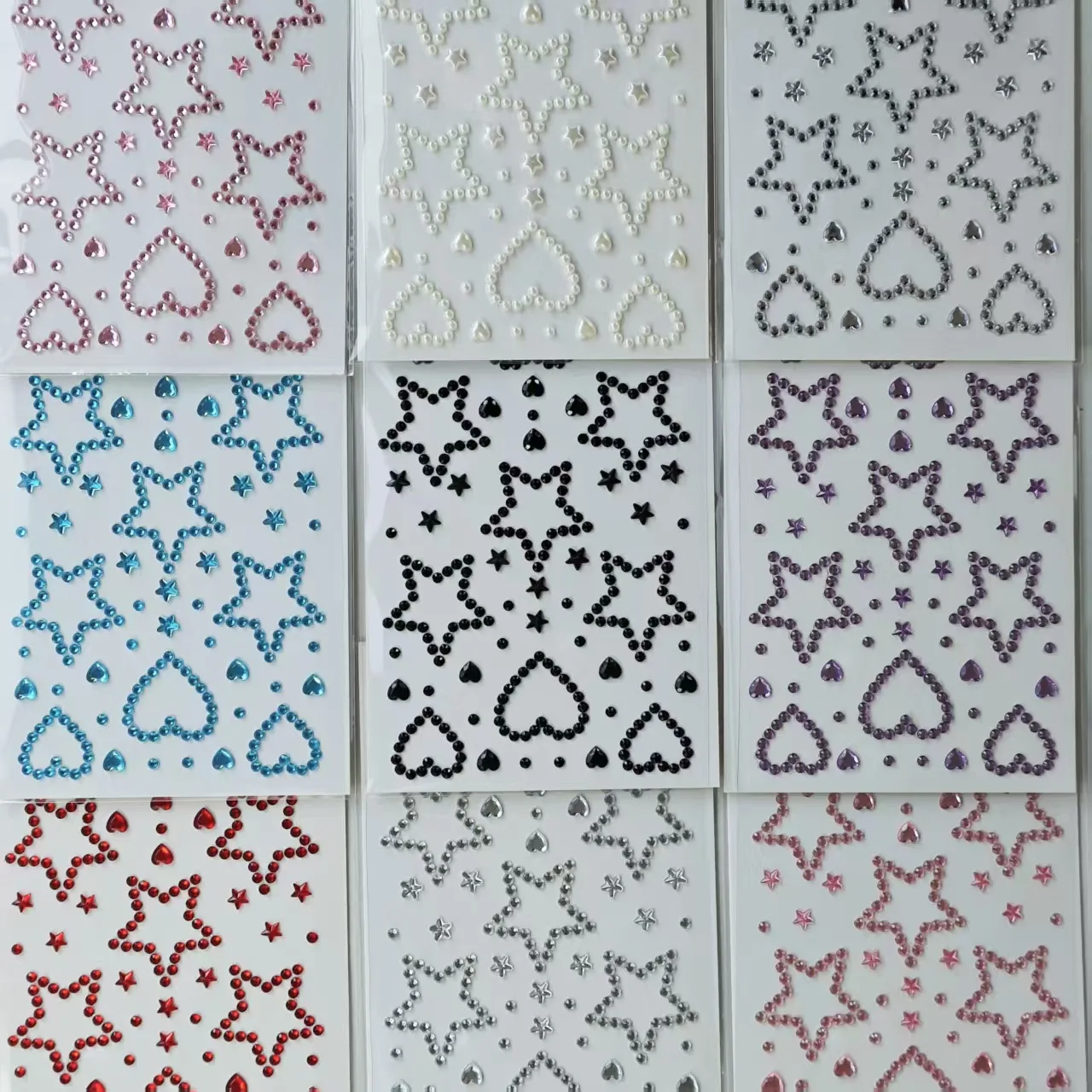 Stage Makeup Eye Stickers Star Heart Double Diamond Pearl Tear Face Self Adhesive Decoration Craft Supply