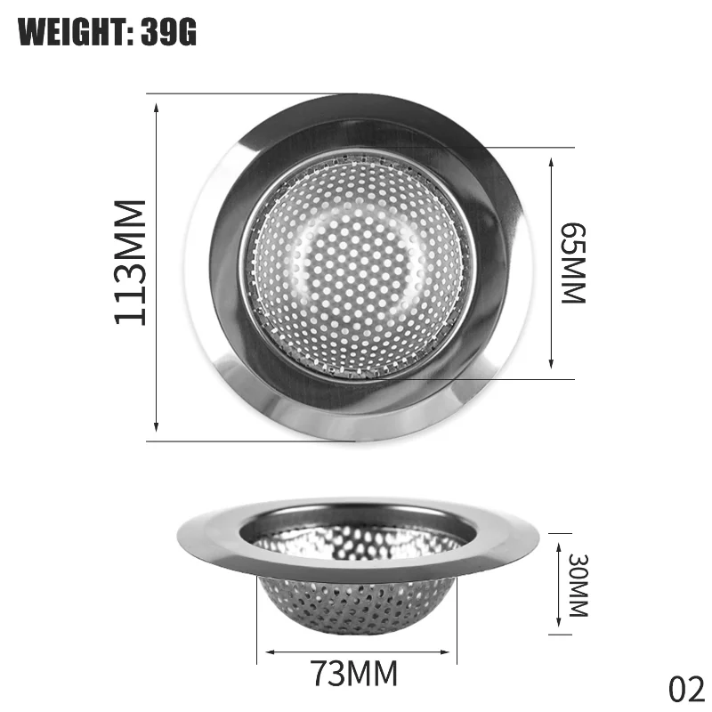 1pcs Kitchen Sink Filter Stainless Steel Mesh Sink Strainer For Kitchen Items For Home Offer Sitko To Sink