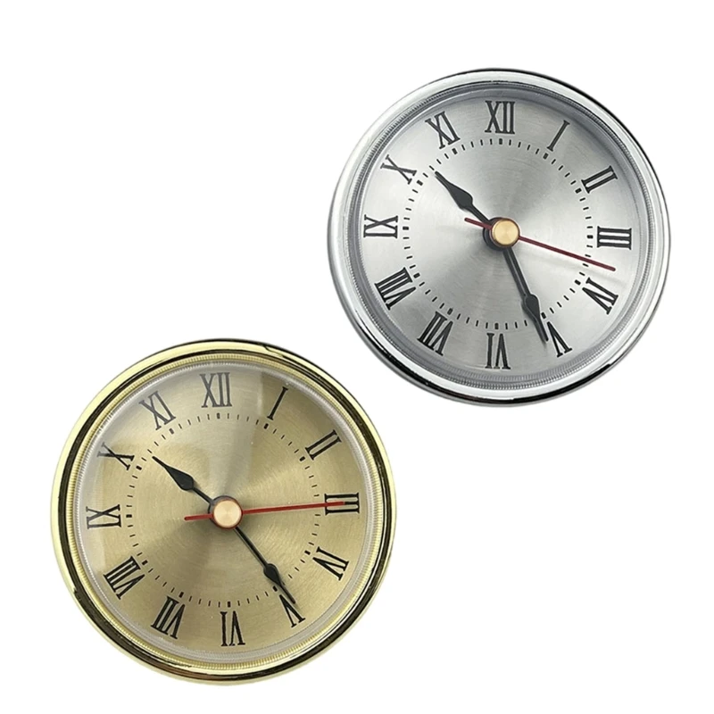 2.56inch (65mm) Clock Insert Roman Numeral Round Watch Insert Gold/Silver Clock Perfect for Decorating and Gifting Dropship