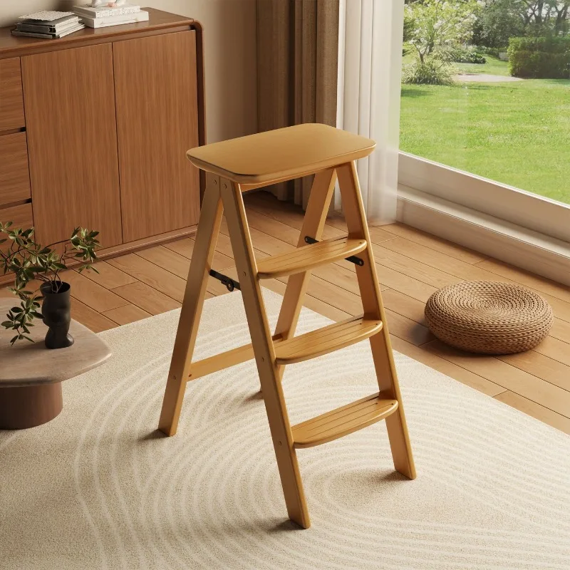 Folding ladder stool, thickened and thickened climbing ladder stool, household multi-functional kitchen high stool, small