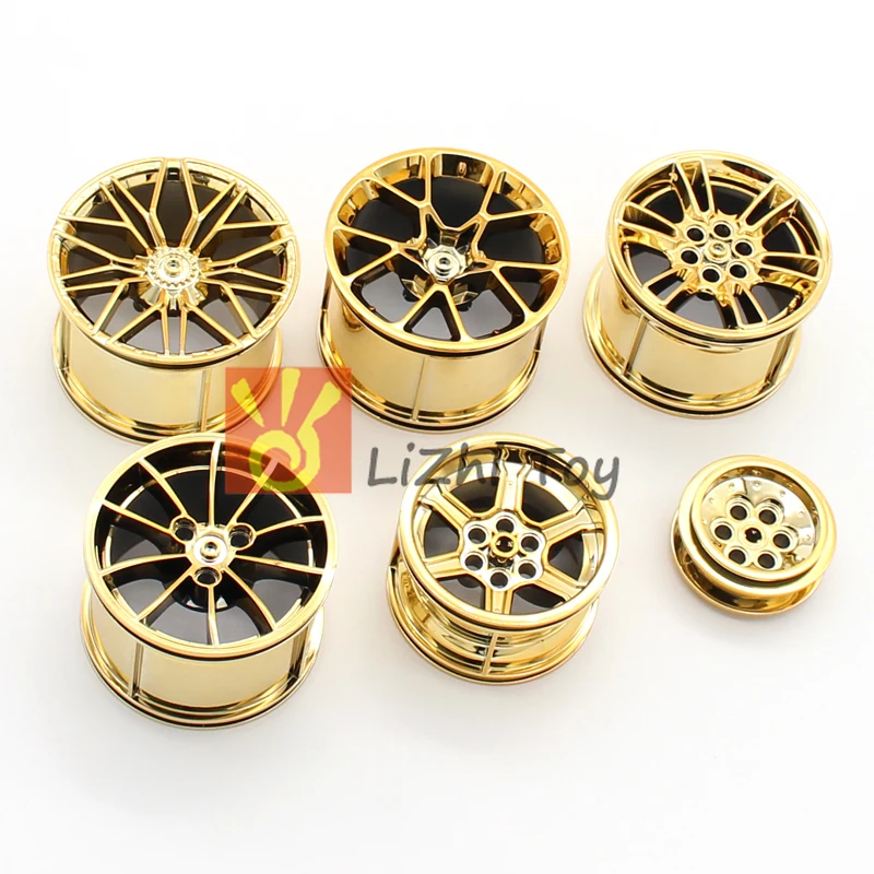 High-Tech MOC Building Blocks Bricks 37383 68577 Straight Tread Plating Electroplated Wheel Hub 23799 Tyre ZR Racing Large Car