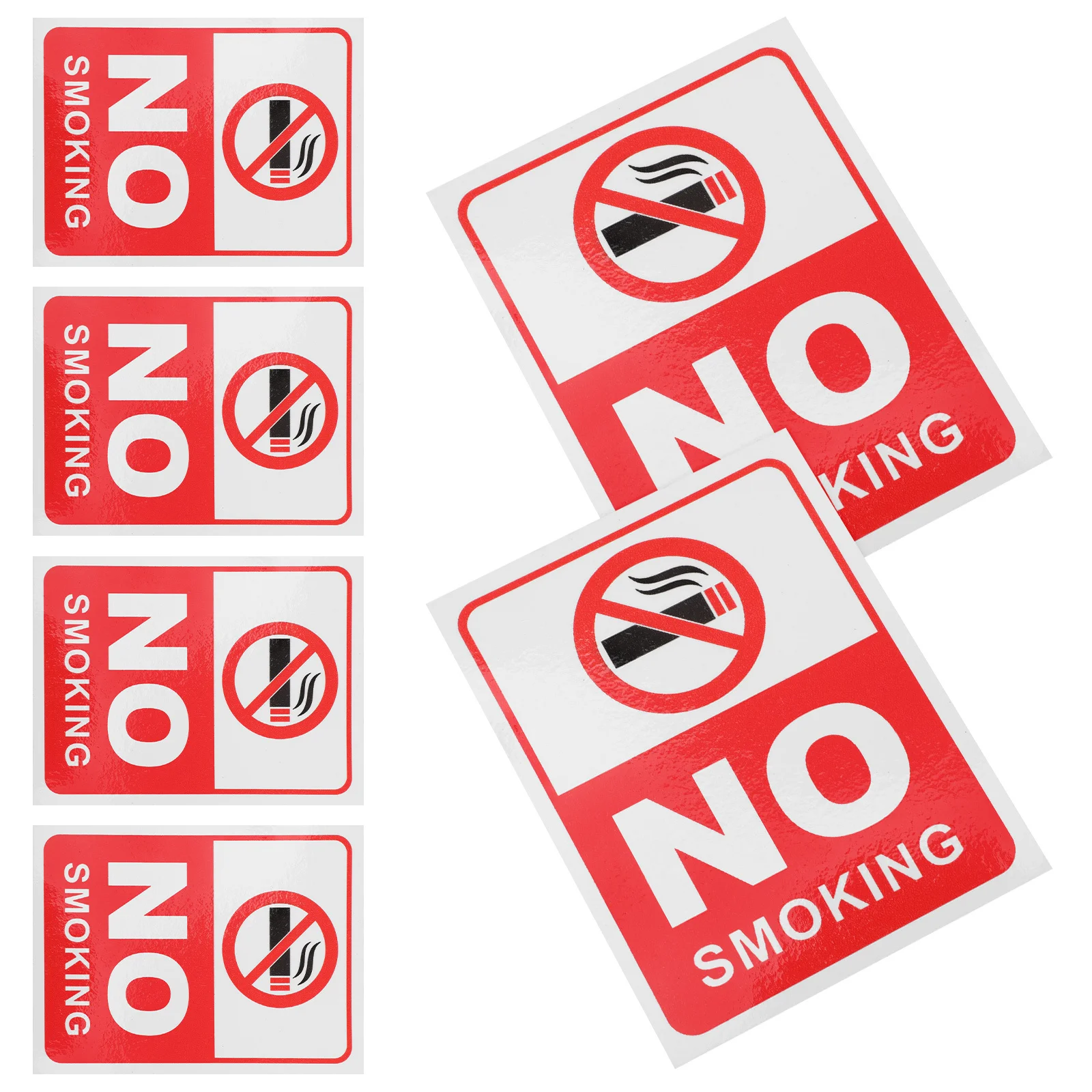 6 قطع من ملصقات ممنوع التدخين، ملصق تحذيري للسلامة ذاتي اللصق ومرئي للمنزل والفندق ونافذة السيارة وسطح الجدار #2