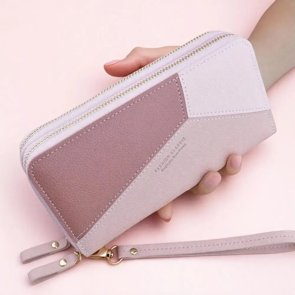 

Women's PU Leather Wallet Large Capacity Zipper Coin Purse Multi Card Organizer for Everyday Use and Travel