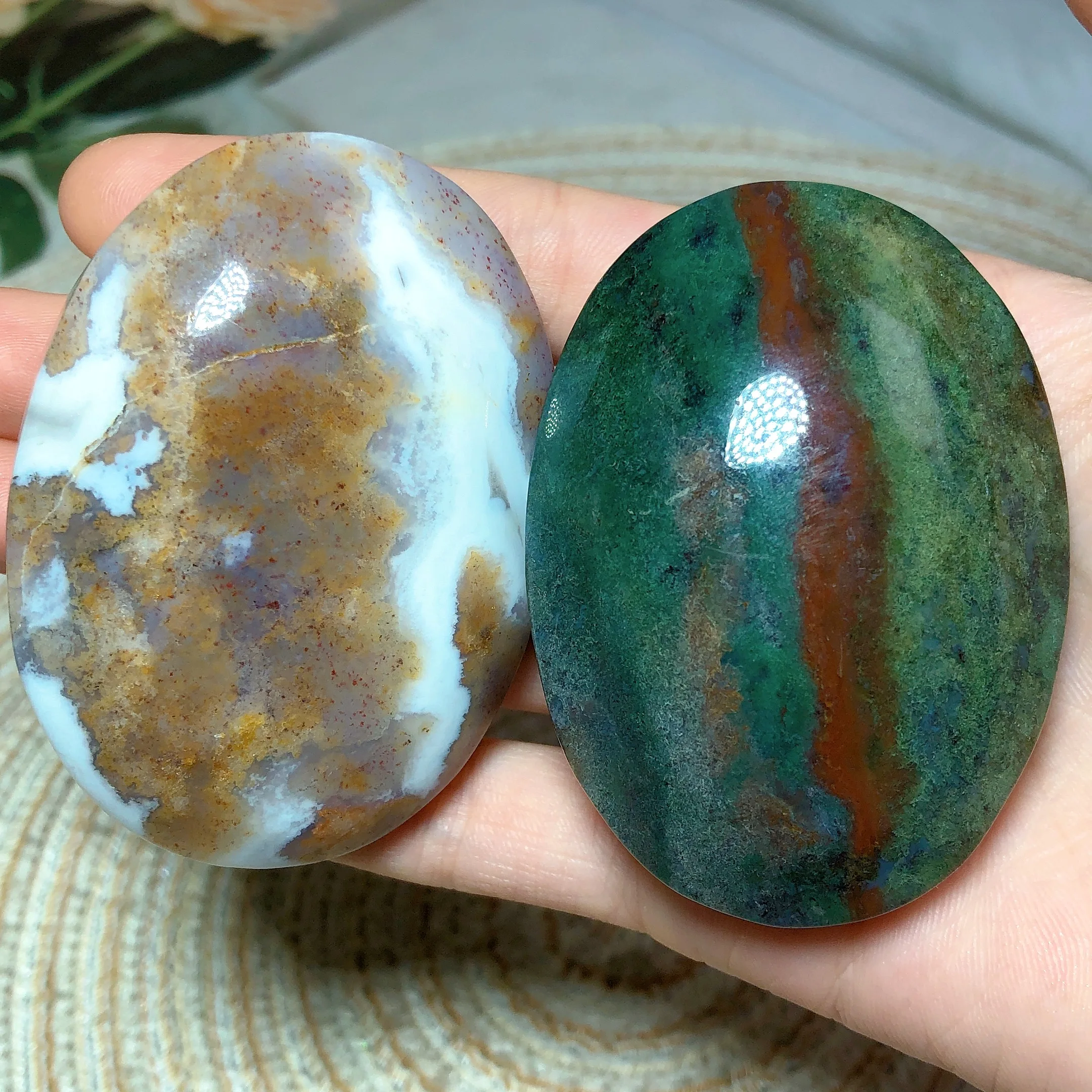 Natural Crystals Ocean Jasper Palms Healing Reiki Stone Room Decor Home Decoration Mineral