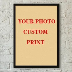 Custom Poster Customized Your Picture Kraft Paper Prints Personalized Vintage Home Room Bar Cafe Art Wall Decor Retro Painting
