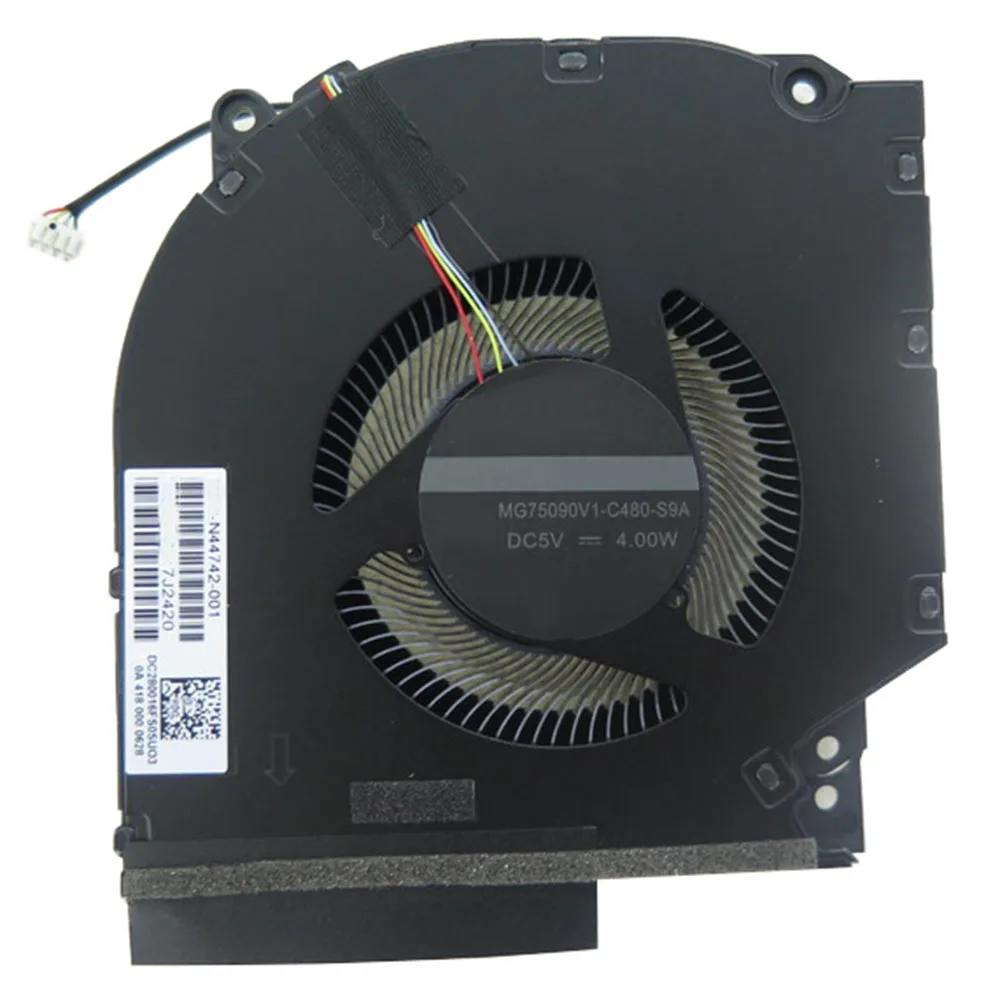 Laptop CPU/GPU FAN For HP OMEN 16-R MG75091V1-C470-S9A MG75090V1-C480-S9A N44742-001 7J2420 DC280016ES0 DC5V 4W 5PIN 4lines