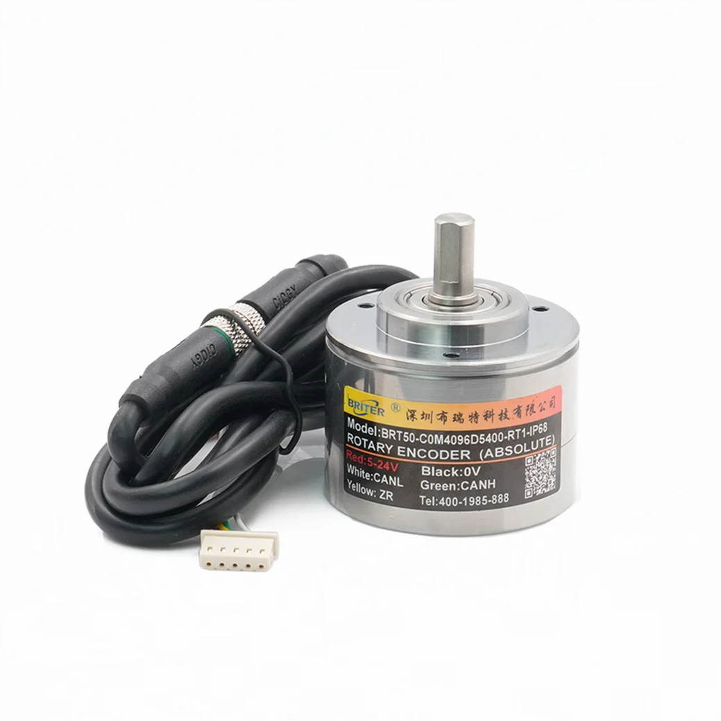 8mm solid shaft Waterproof Rotary Encoder Absolute Singleturn  CANopen Magnetic 8mm Shaft Angle Speed Position Sensor