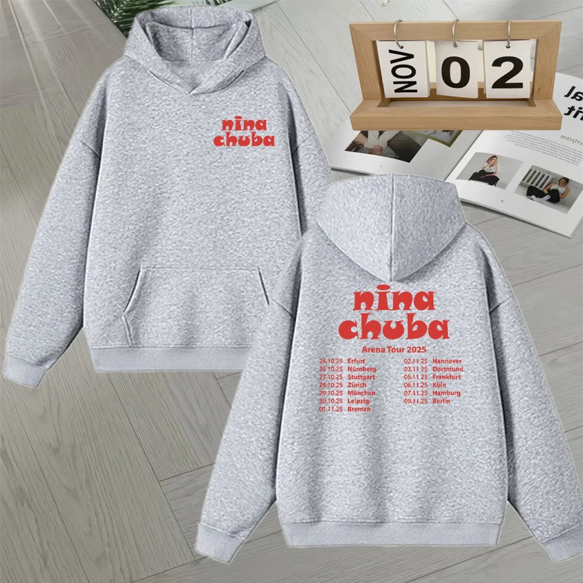 موضة نينا تشوبا الساحة جولة هوديس الرجال النساء الهيب هوب المتضخم الصوف بلوزات مزدوجة الوجهين طباعة البلوفرات غير رسمية للجنسين