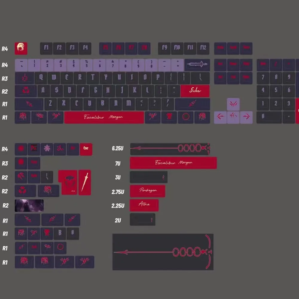 Imagem -02 - Knight King-keycap para Cherry Kailh Gateron Switch Design Original 142 Chaves Perfil Kca Sublimação Pbt Conjuntos Completos Iso Entrar