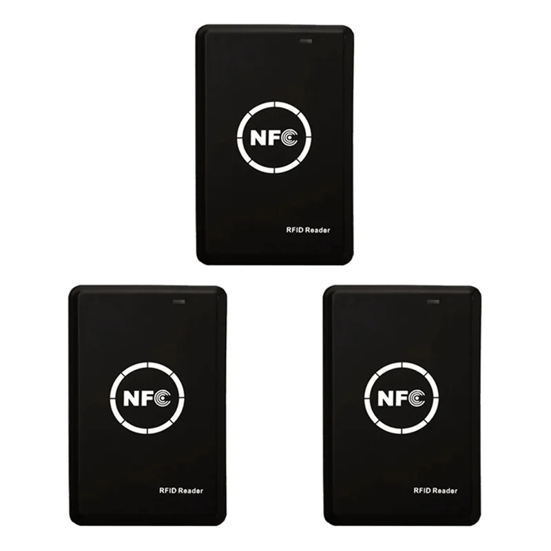 -RRKK 3 uds lector de tarjetas inteligentes NFC lector de tarjetas IC RFID copiadora duplicadora 13,56 Mhz y 125 Khz programador cifrado