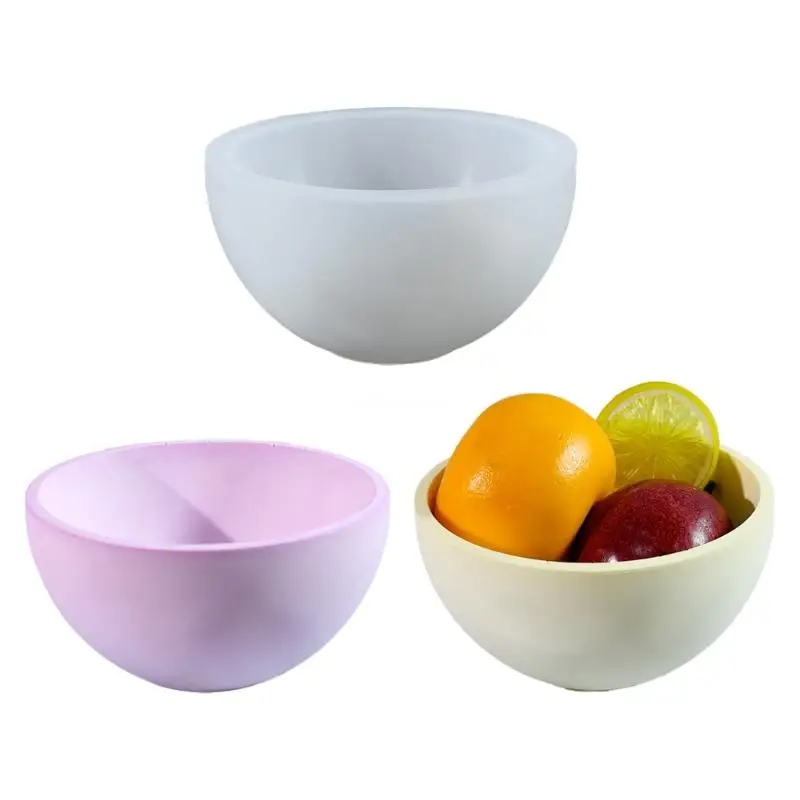 Handmade Fruit Storage Bowl Silicone Mold Easy Demold Epoxy Resin Mould for Tableware Elegant Tabletop Home Decoration Dropship