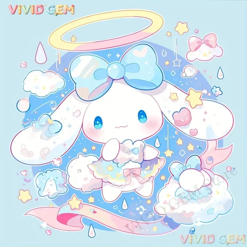VIVID GEM Sanrio Sanrio My Melody Cartoon Theme Diamond Painting Mosaic Handicraft DIY Artwork Ideal Holiday Present Home Wall