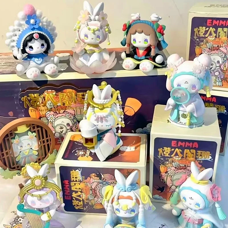 إيما V9 سر فوانيس الغابات سلسلة صندوق أعمى Kawaii عمل نموذج لجسم سطح المكتب زخرفة للفتيات هدية غامضة حقيقية