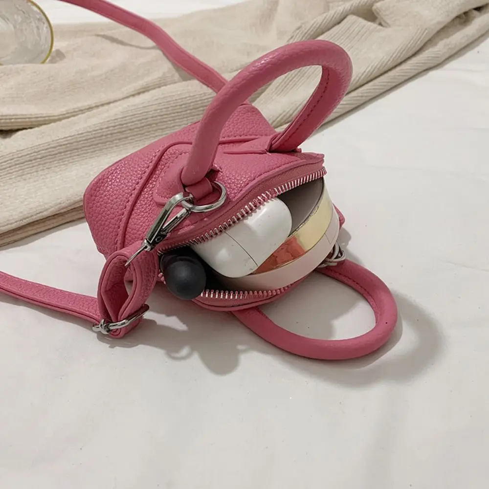 

Портативная мини-сумка через плечо в корейском стиле, из искусственной кожи, маленькая сумка-слинг, универсальная однотонная сумка-ракушка для путешествий