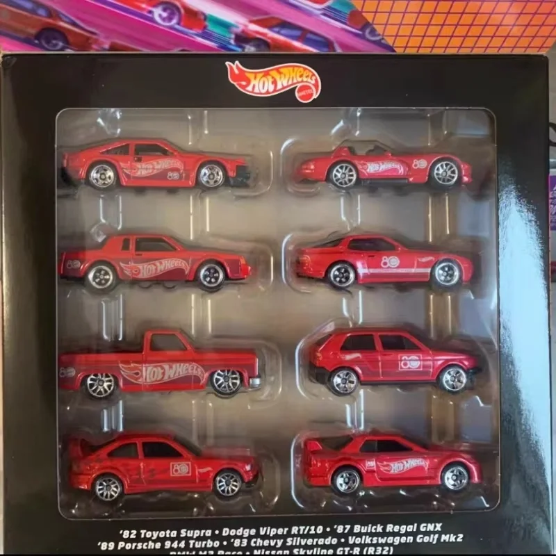 Genuine Hot Wheels Original Mattel 80th Anniversary Series Commemorative Gift Box Alloy Car Model Surprise Collection Toy Cars
