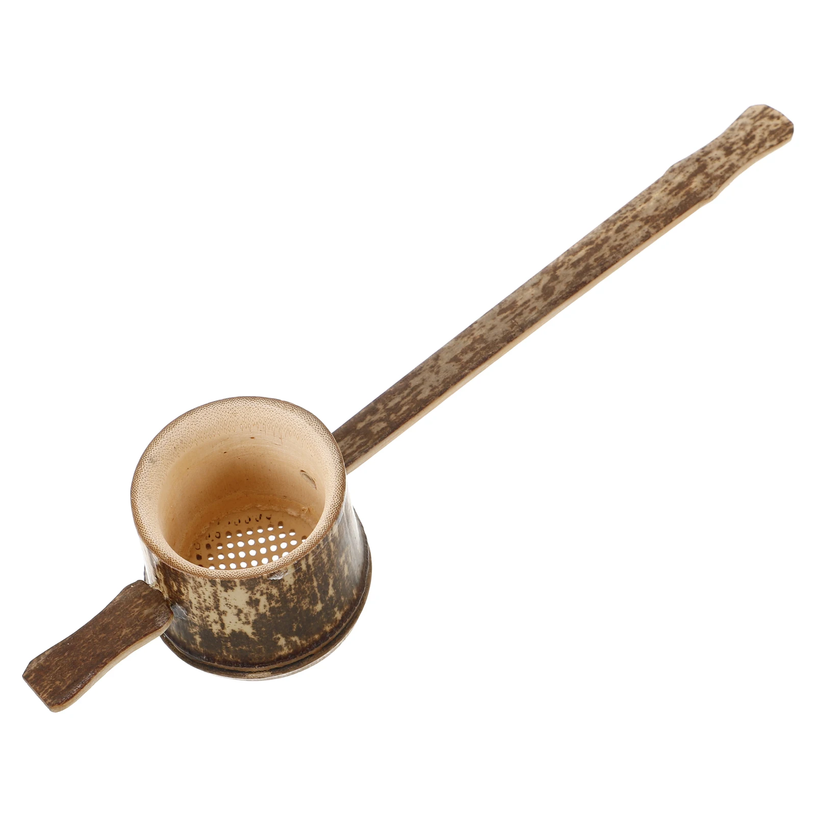 Theelekscheider Losbladige zetgroep Handgemaakte filter Bamboe zeef Handleiding