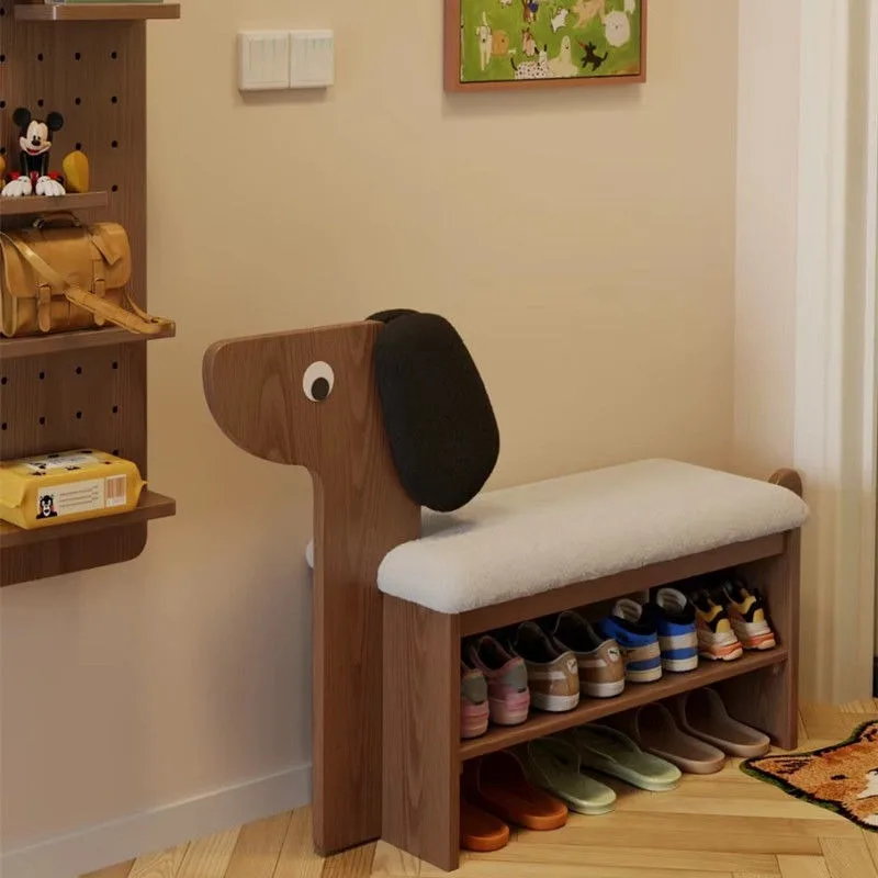 

Puppy Shoe Changing Stool Household Cute Creative Shoe Rack Shoe Stool Entry Door Cabinet Sitting Stool