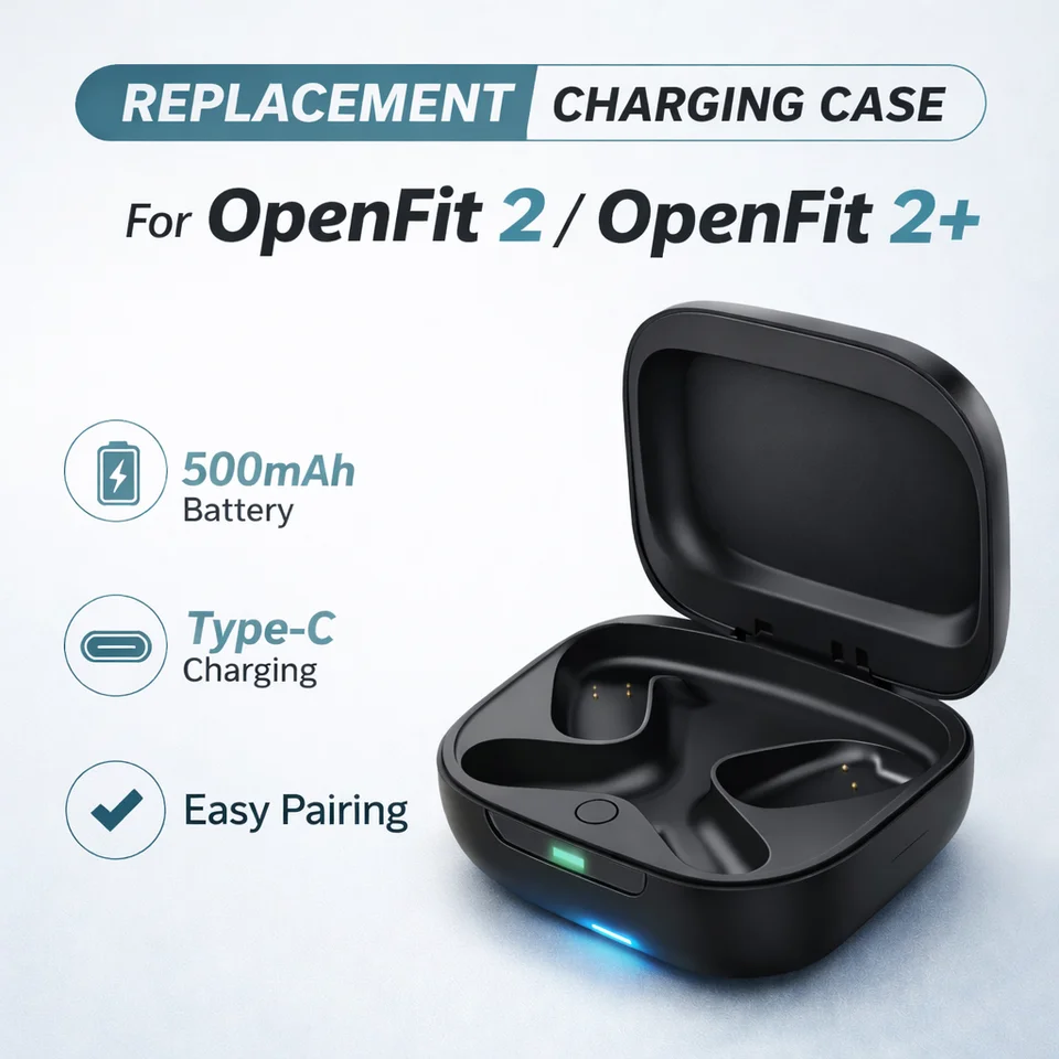 Replacement Charging Case For SHOKZ OpenFit 2 / 2+ T920 / T921