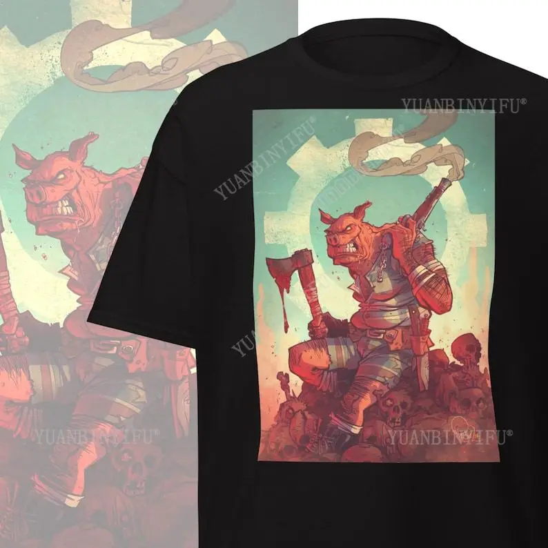 

Футболка Oink Heaven's Butcher, винтажная футболка с комиксами, одежда с комиксами, футболка с фильтопическим ужасом