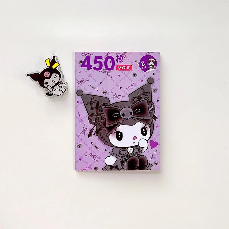 450Pcs Sanrio Kuromi Hello Kitty Sticker Book My Melody Goo Card Cartoon Kawaii Sticker Hand Account Decoration for Girls Gift