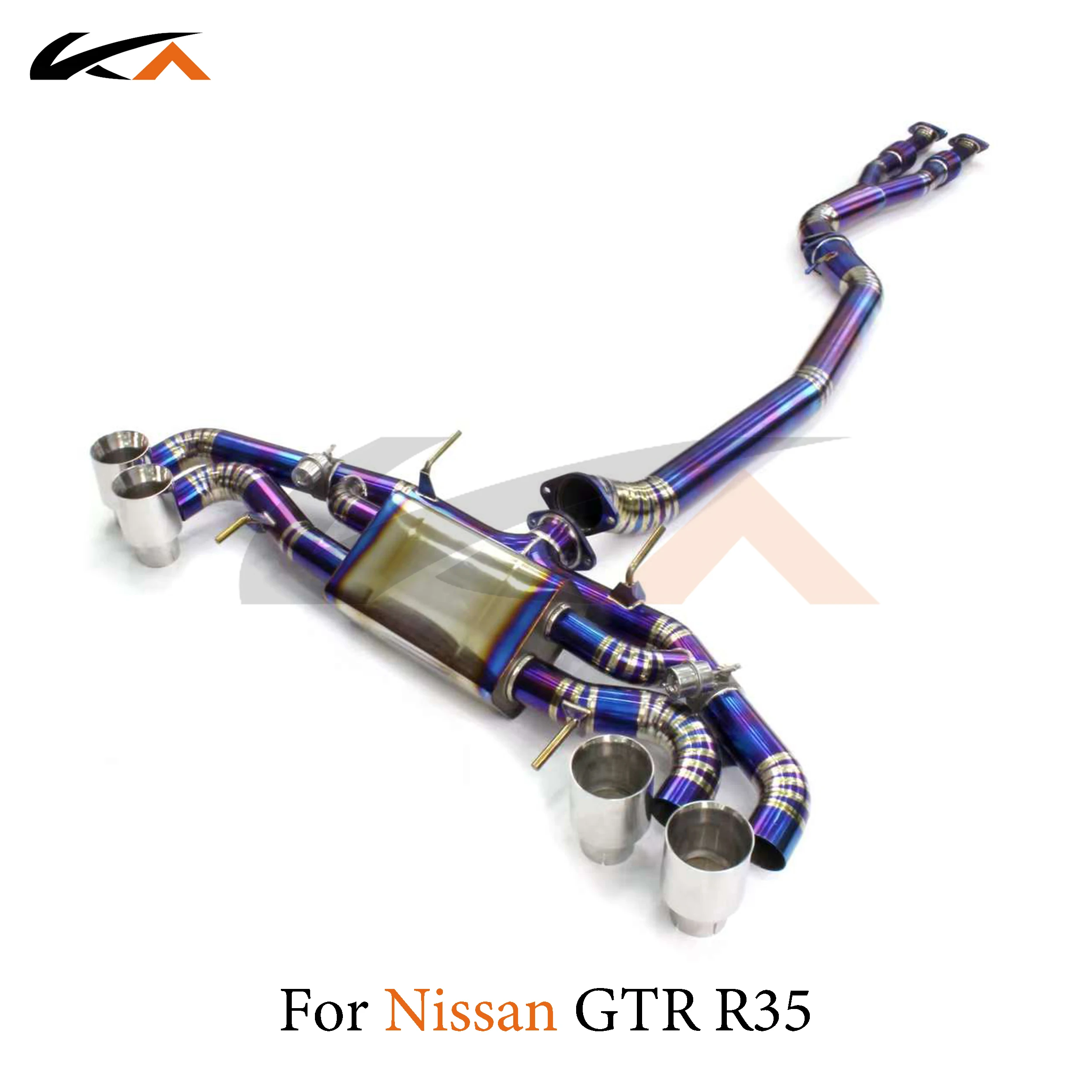 

KA Tuning exhaust system parts titanium alloy catback for Nissan GTR R35 rear section performance muffler valve