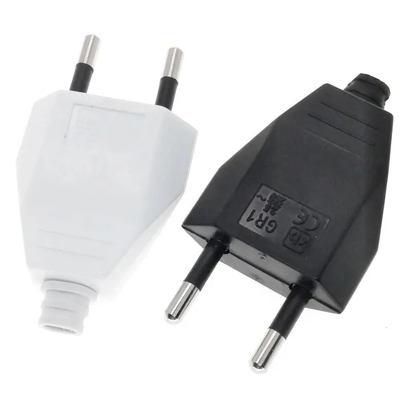 EU Plug Europlug DIY Rewireable Power Plug 2 Pole AC250V 2.5A