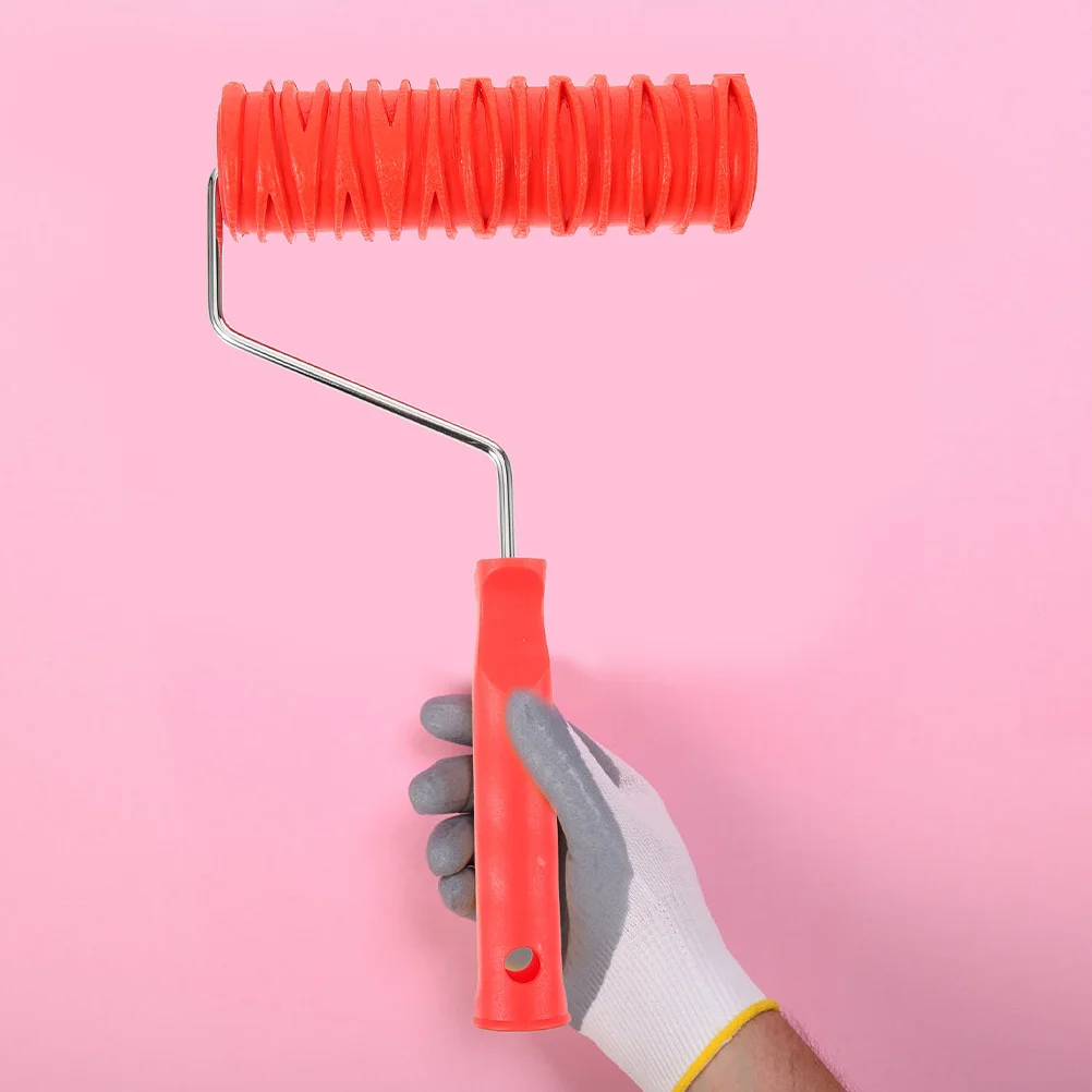 Rouleau de peinture en caoutchouc texturé Durable, 2 pièces, bricolage, décoration murale, Texture de gaufrage, polyvalent pour armoire de plafond