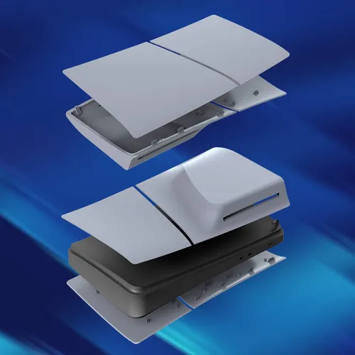 Imagen 2 del producto Carcasa de repuesto premium de ABS para el 30.º aniversario, con logotipo y paneles adhesivos para la consola PS5 Slim (edición limitada)