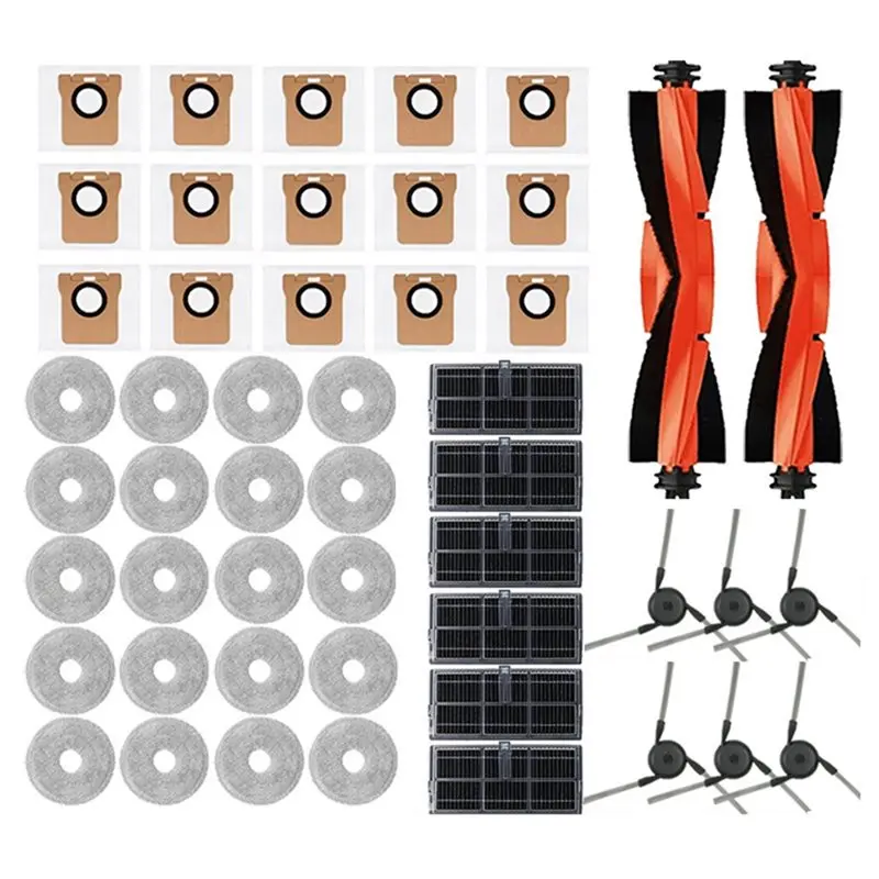 

【ADORN】Main Side Brush Hepa Filter Mop Rag Dust Bag For For Mijia M40 D110CN Robot Vacuum Cleaner Replacement Parts