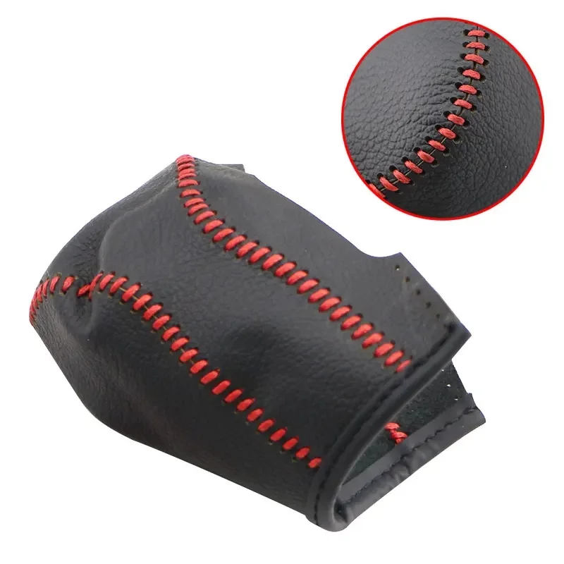 Leather Car Gear Collars Protector for Honda CRV CR-V 2007 - 2014 Interior Shift Knob Cover Automatic Accessories