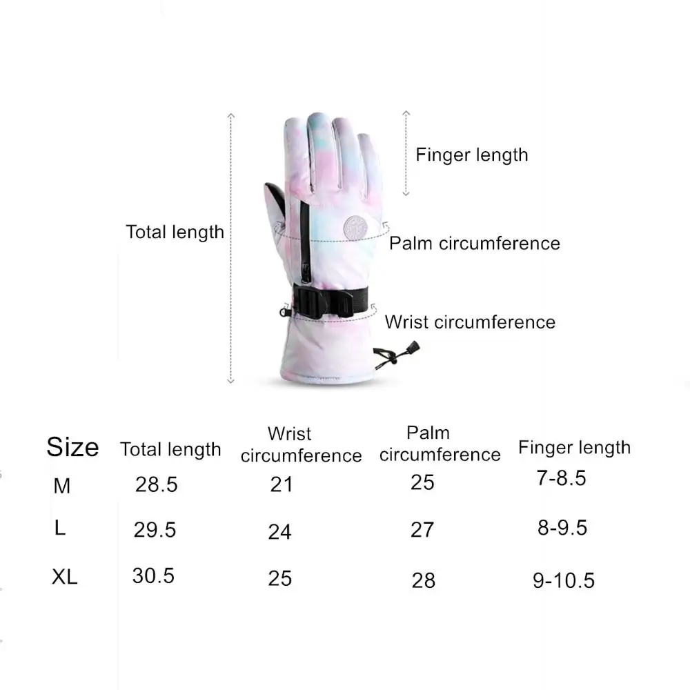 남녀공용 오토바이 스키 장갑, 방수 터치 스크린 기능 스노우보드 장갑, 겨울 따뜻한 방풍 눈 사이클링 장갑
