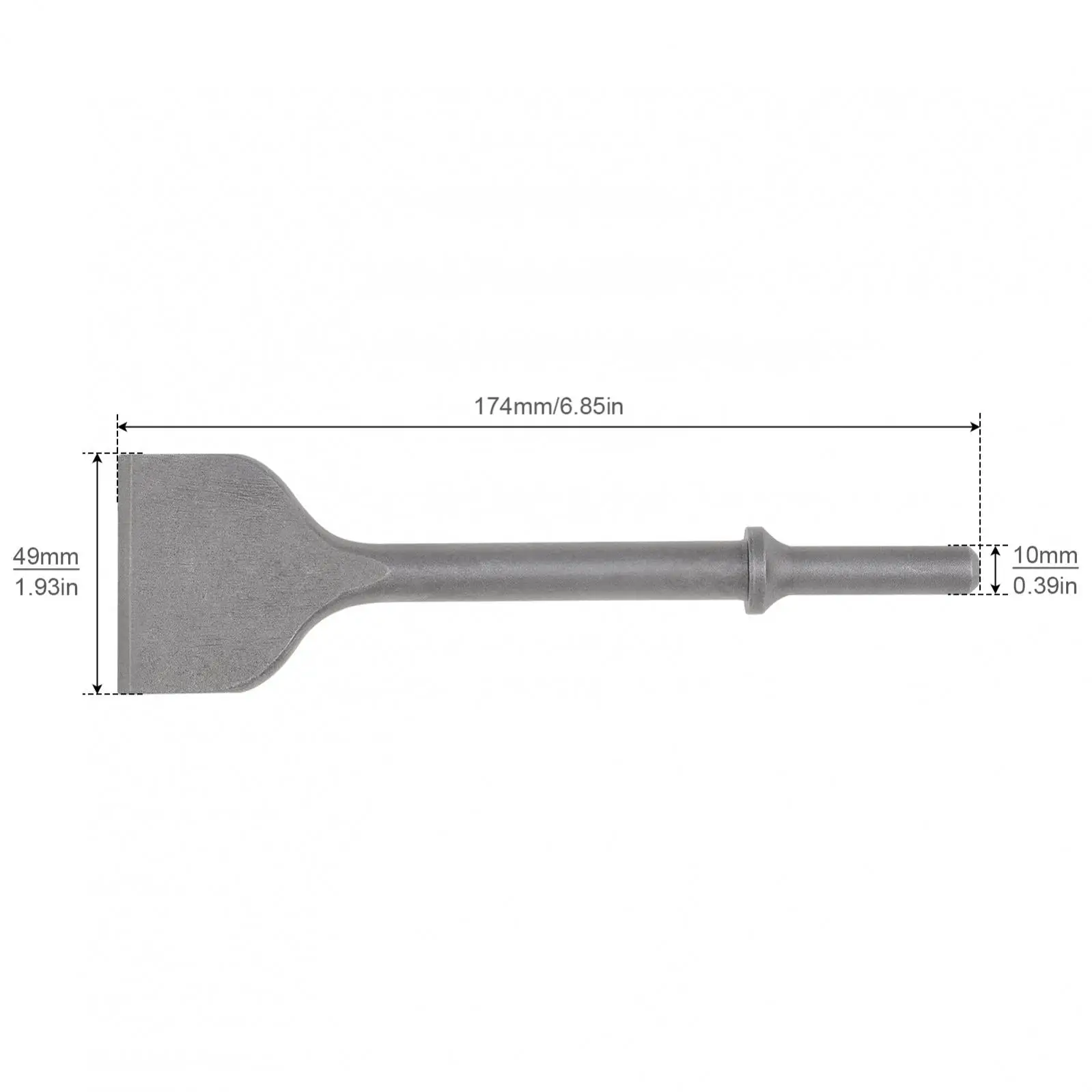 50mm Wide Air Hammer Head Air Chisel Bit Carbon Steel Air Shovel Head Pneumatic Tool for Mortar Rust Removal Air Tile Chisel