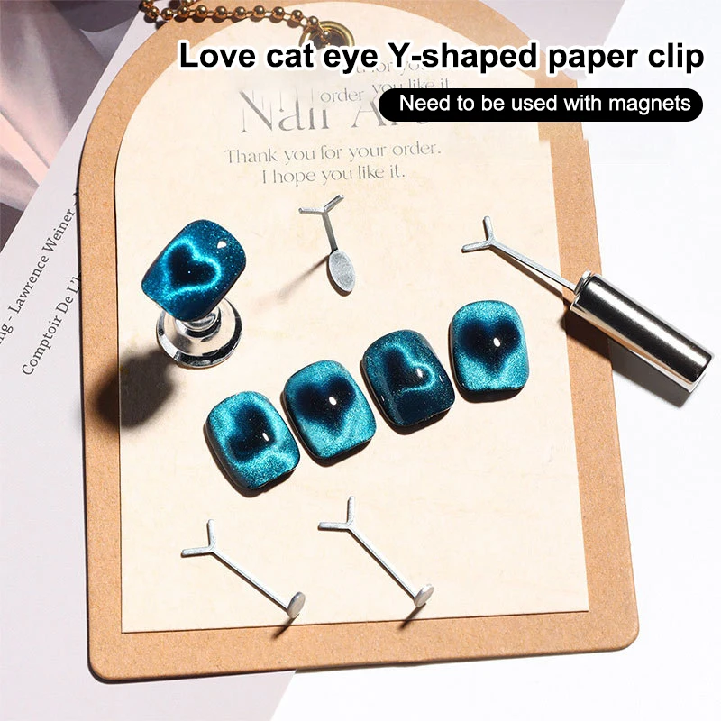 Y-shaped Nail Magnet Stick Wire Tools,For Creating Heart & Ingot Shapes On Nails,Love Heart Cat Eye Nail Magnet,Art Accessories