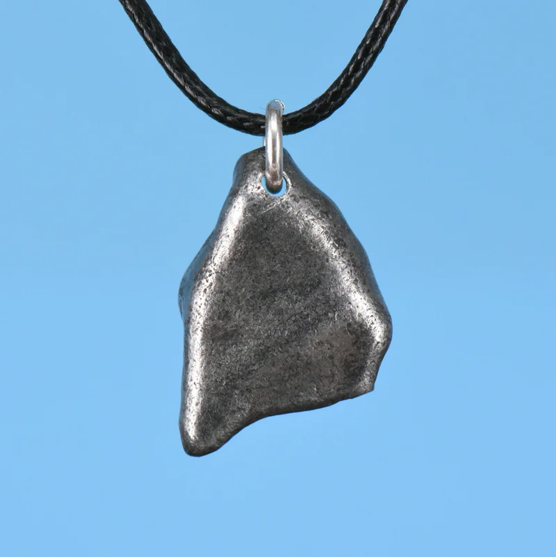 Natural Fidelity Hip Hop Cool Get Friends Birthday Present Boutique Nickel Iron Meteorite Rough Stone Necklace Pendant