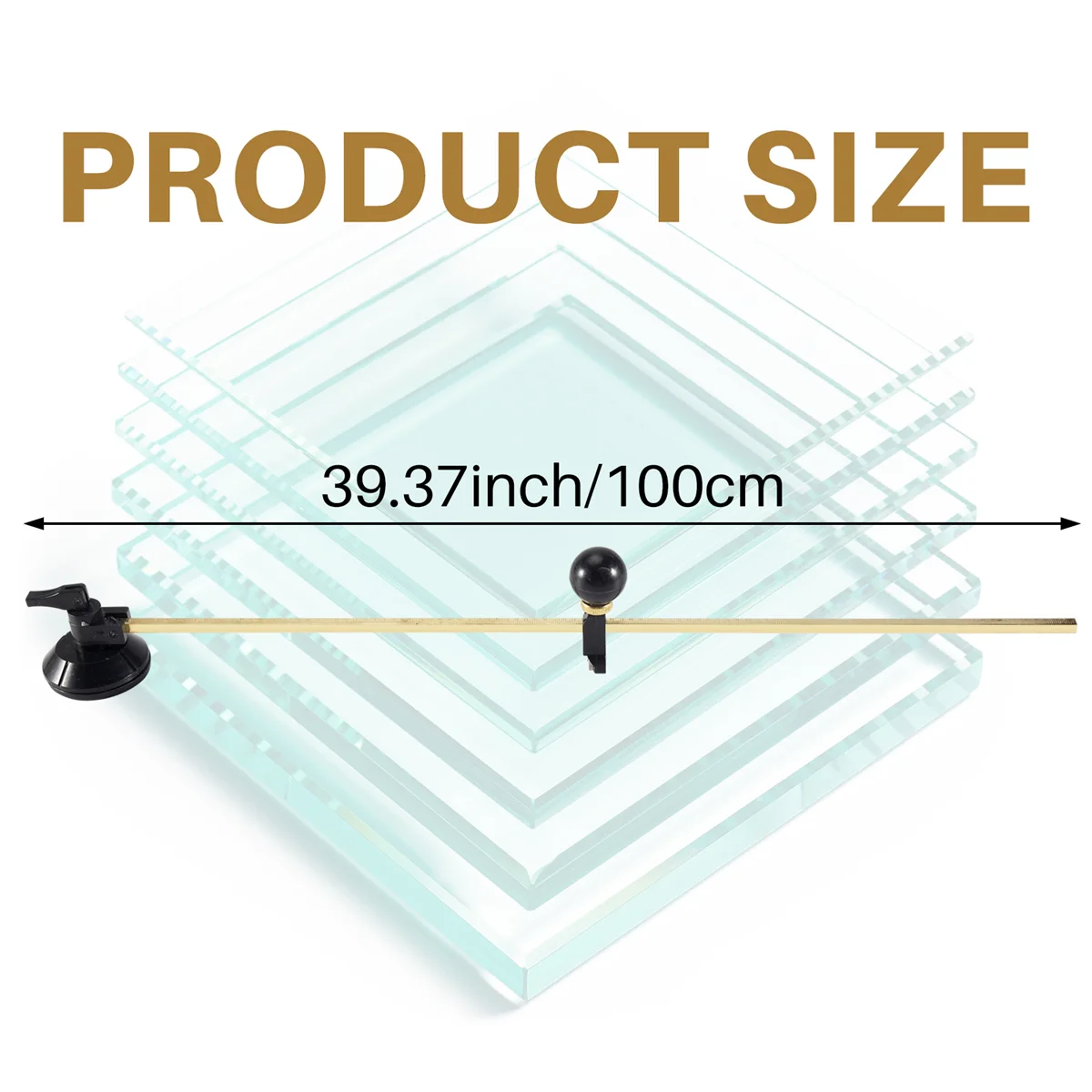 

A06K 100cm Max. Circle Dia Compasses Glass Circle Circular Cutter
