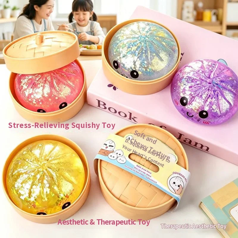 brinquedo-squishy-de-paozinho-cozido-a-vapor-de-recuperacao-lenta-com-glitter-bola-antiestresse-fidget-toy-com-rosto-aleatorio-e-colorido-para-apertar-e-beliscar