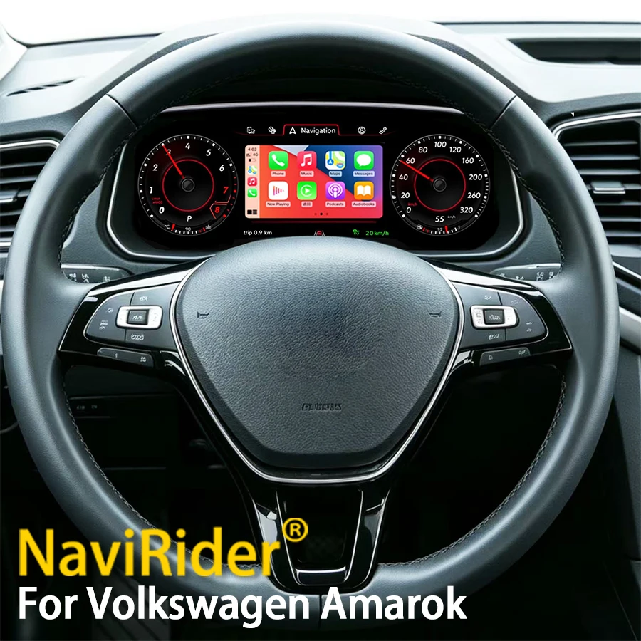 For Volkswagen Amarok 2017-2020 Virtual Cockpit Digital Dashboard Speedometer Gauge Cluster Instrument Panel Carplay Odometer
