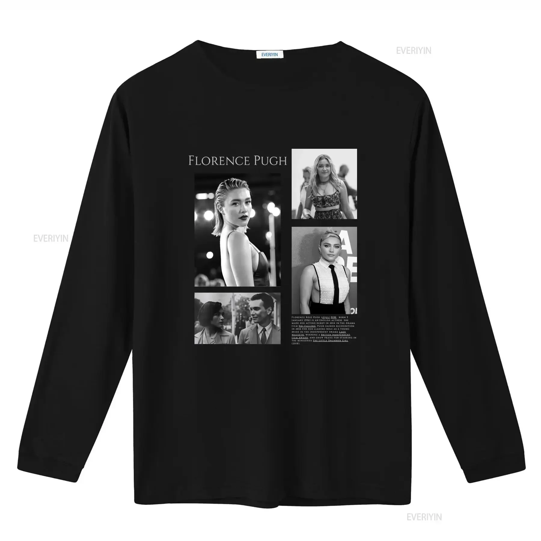 Limited Edition Florence Pugh T Shirt for Men and Women Stylish Actor Inspired Print vintage Washed homme Top For Everyday Wear