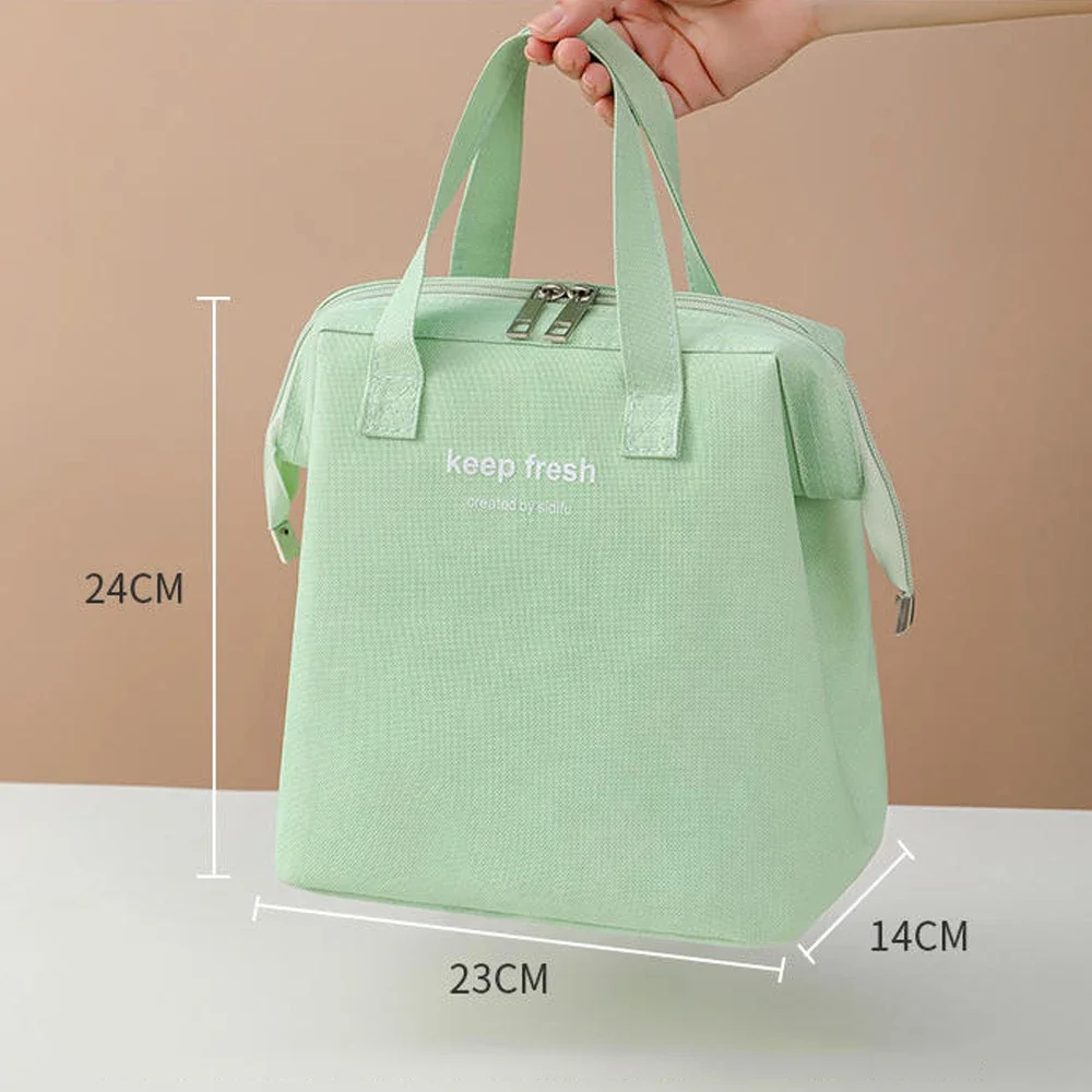 Bento Bag Large Capacity Oxford Cloth Lunch Bag Insulated Lunch Box Bag Stain Resistant For Commuting Daily Use Work