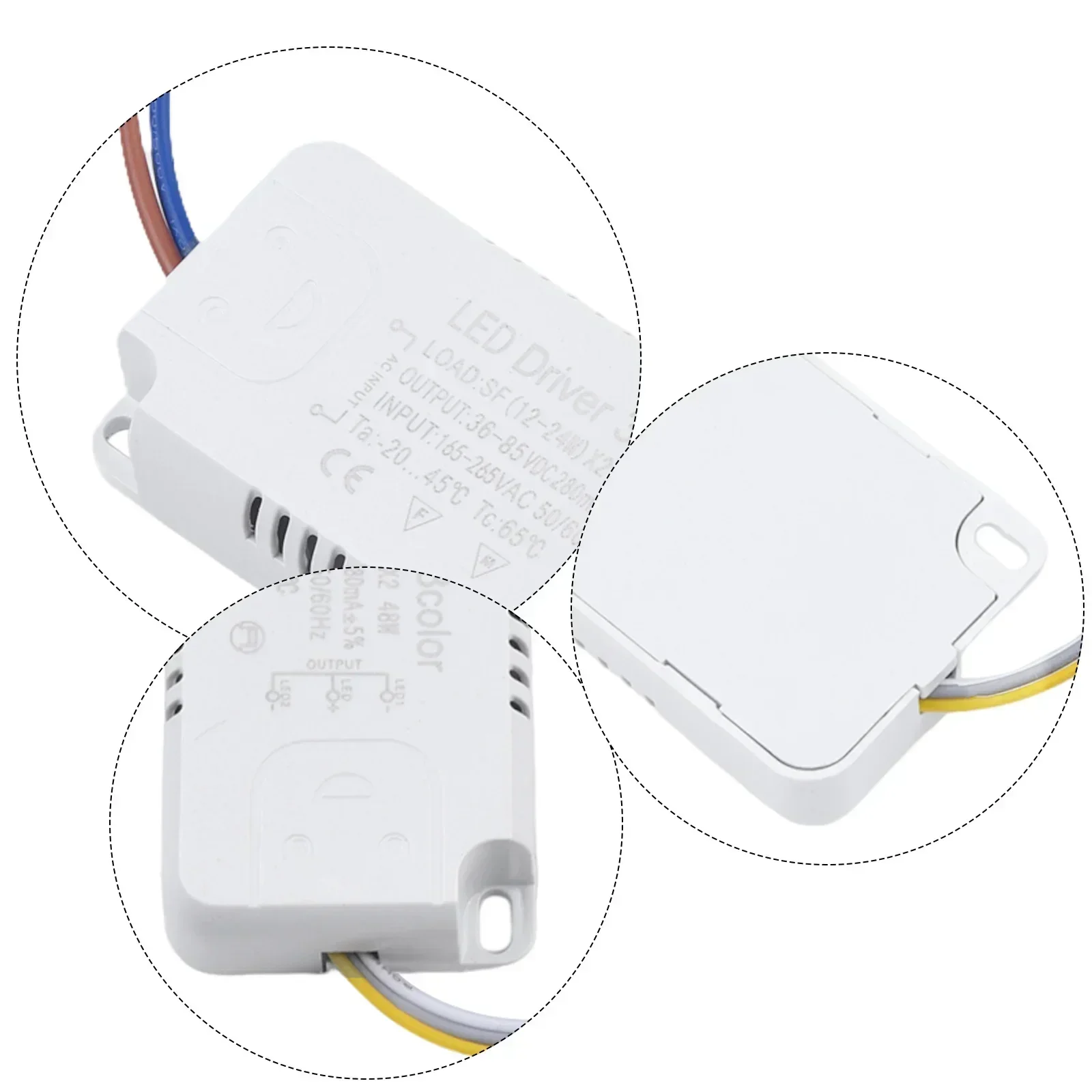 LED Driver 3 Color Adapter For LED Lighting Non-Isolating Transformer Replacement 8W-70W Constant Current Drive For Ceiling Lamp