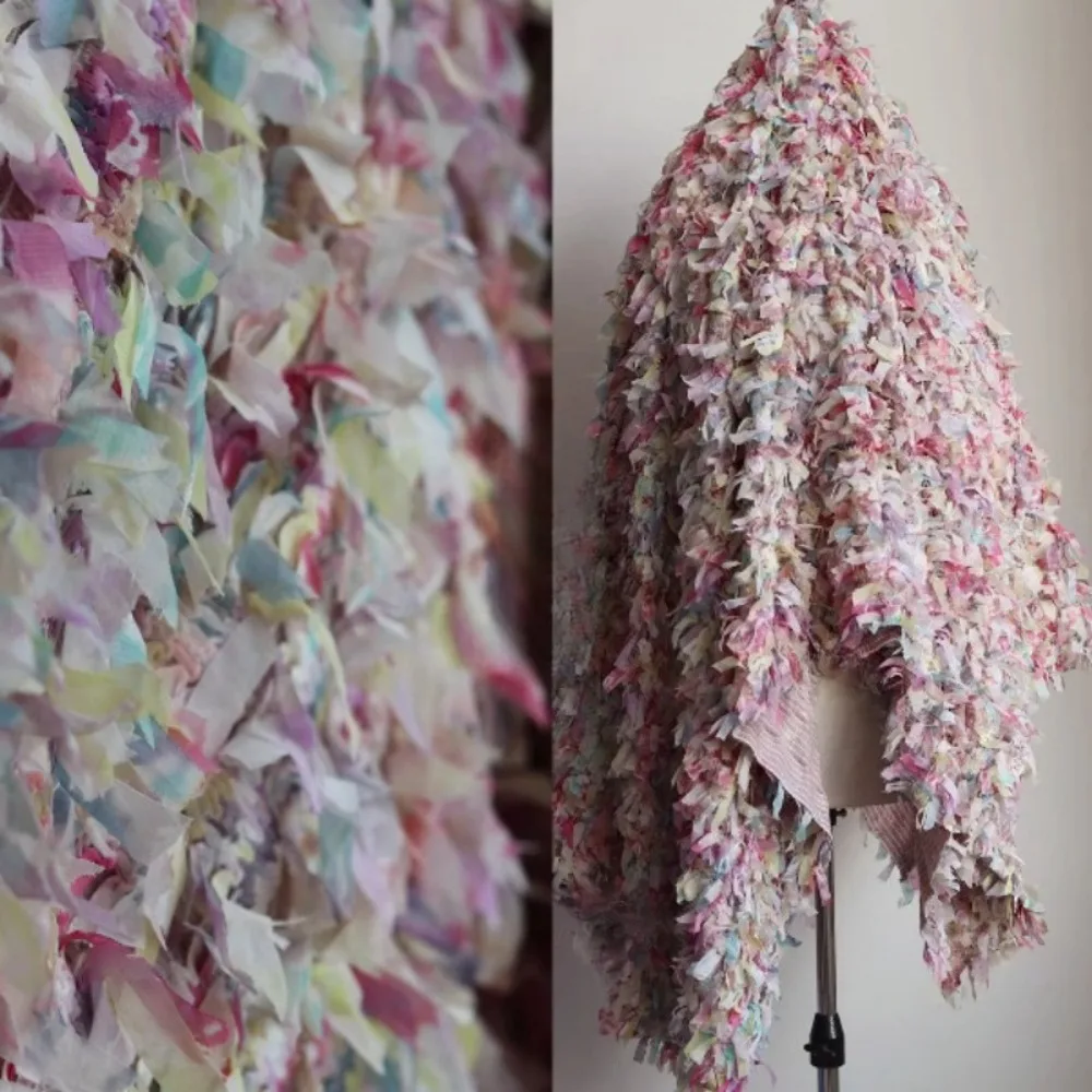 

Gradient Chiffon Pleated Lace Fabric for Creative Dress Clothing Fashion Designer Handmade Diy Sewing Material Cloth Wholesale