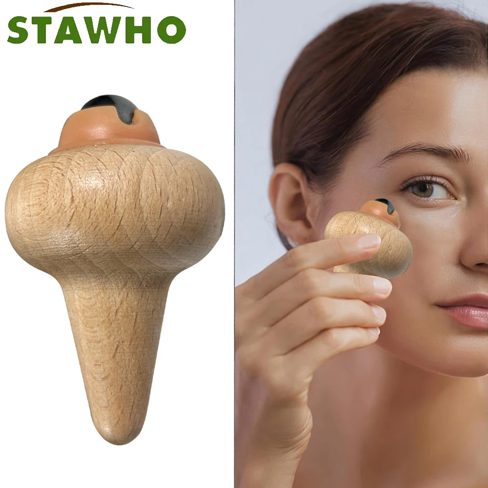 

1PC Wood Handheld Massage Ball Roller for Muscle & Myofascial Release,Trigger Point Therapy for Back,Neck,Legs